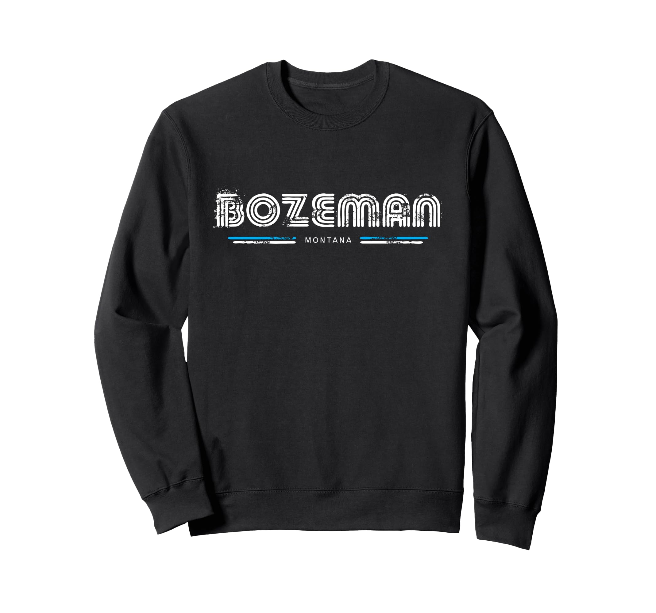 Bozeman Montana 70S 80S Type Sweatshirt - Trendy Graphic for Adults - T-Shirt, Sweatshirt, Hoodie