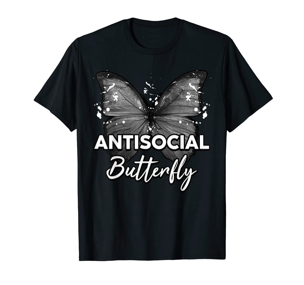 Antisocial Butterfly Introvert T-Shirt - Aesthetic Graphic Men Women - T-Shirt, Sweatshirt, Hoodie