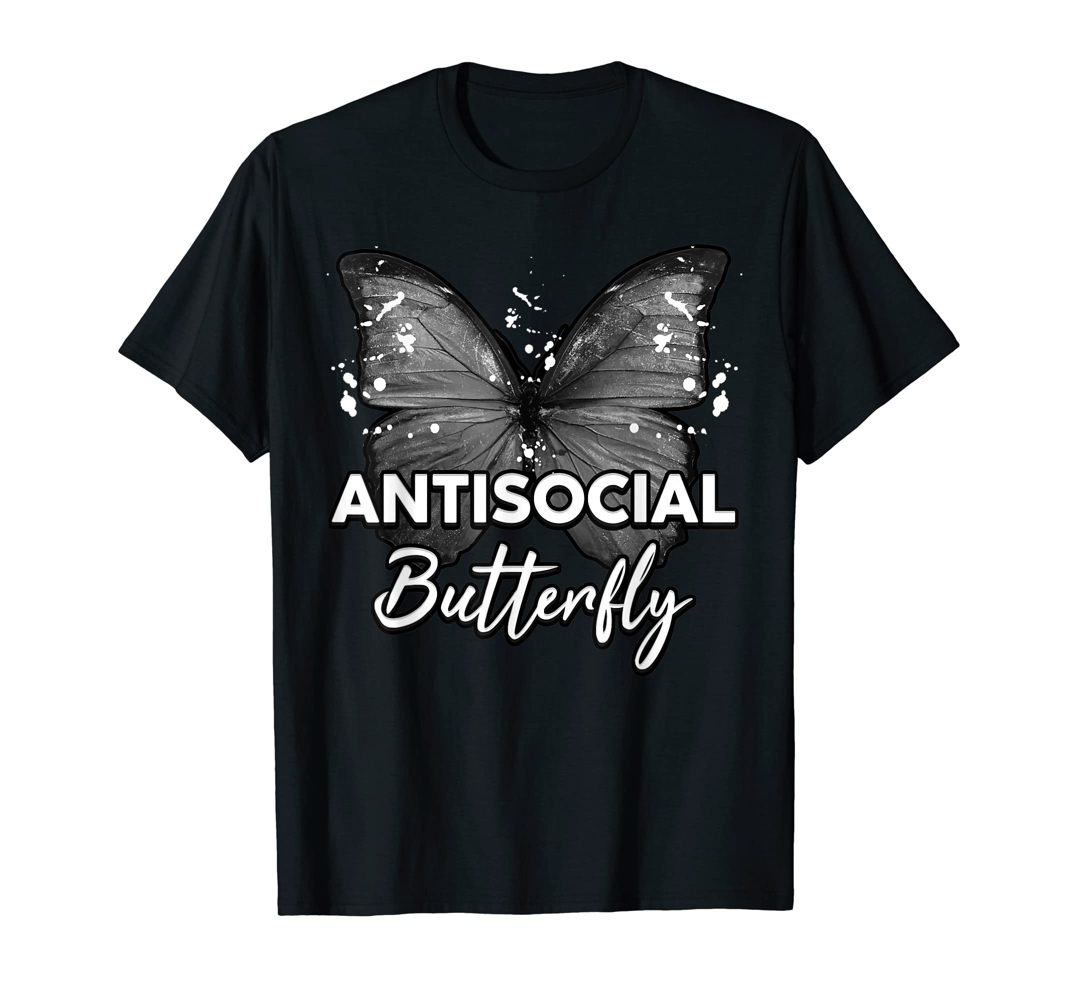 Antisocial Butterfly Introvert T-Shirt - Aesthetic Graphic Men Women - T-Shirt, Sweatshirt, Hoodie