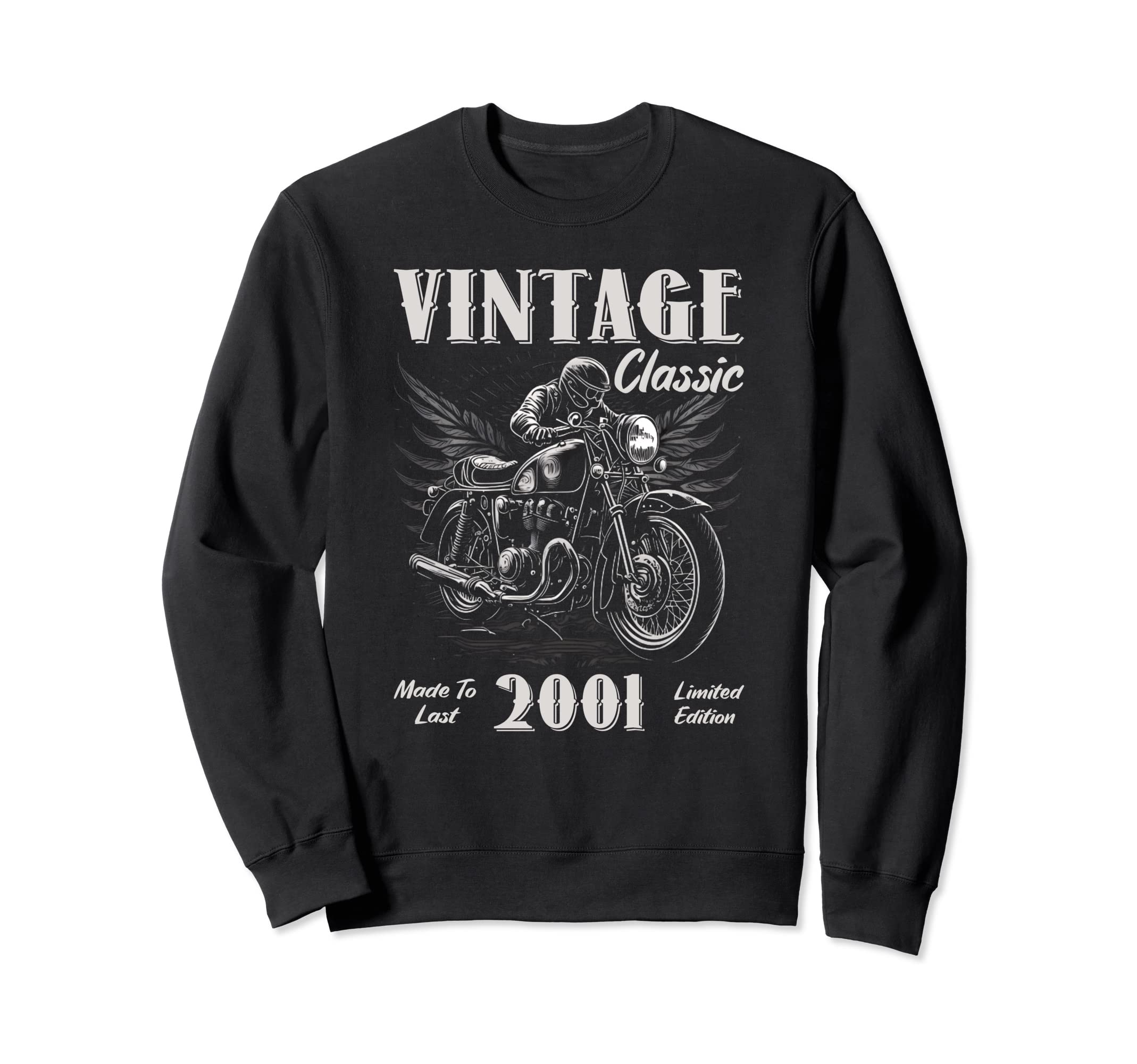 2001 Birthday Motorcycle Sweatshirt - Minimalist Print Unisex - T-Shirt, Sweatshirt, Hoodie