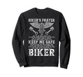 Motorcycle Biker Bikers Prayer Sweatshirt - Casual Everyday Wear Men Women - T-Shirt, Sweatshirt, Hoodie