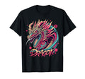 Dragon Techno Vaporwave Anime T-Shirt - Unique Graphic Men Women - T-Shirt, Sweatshirt, Hoodie