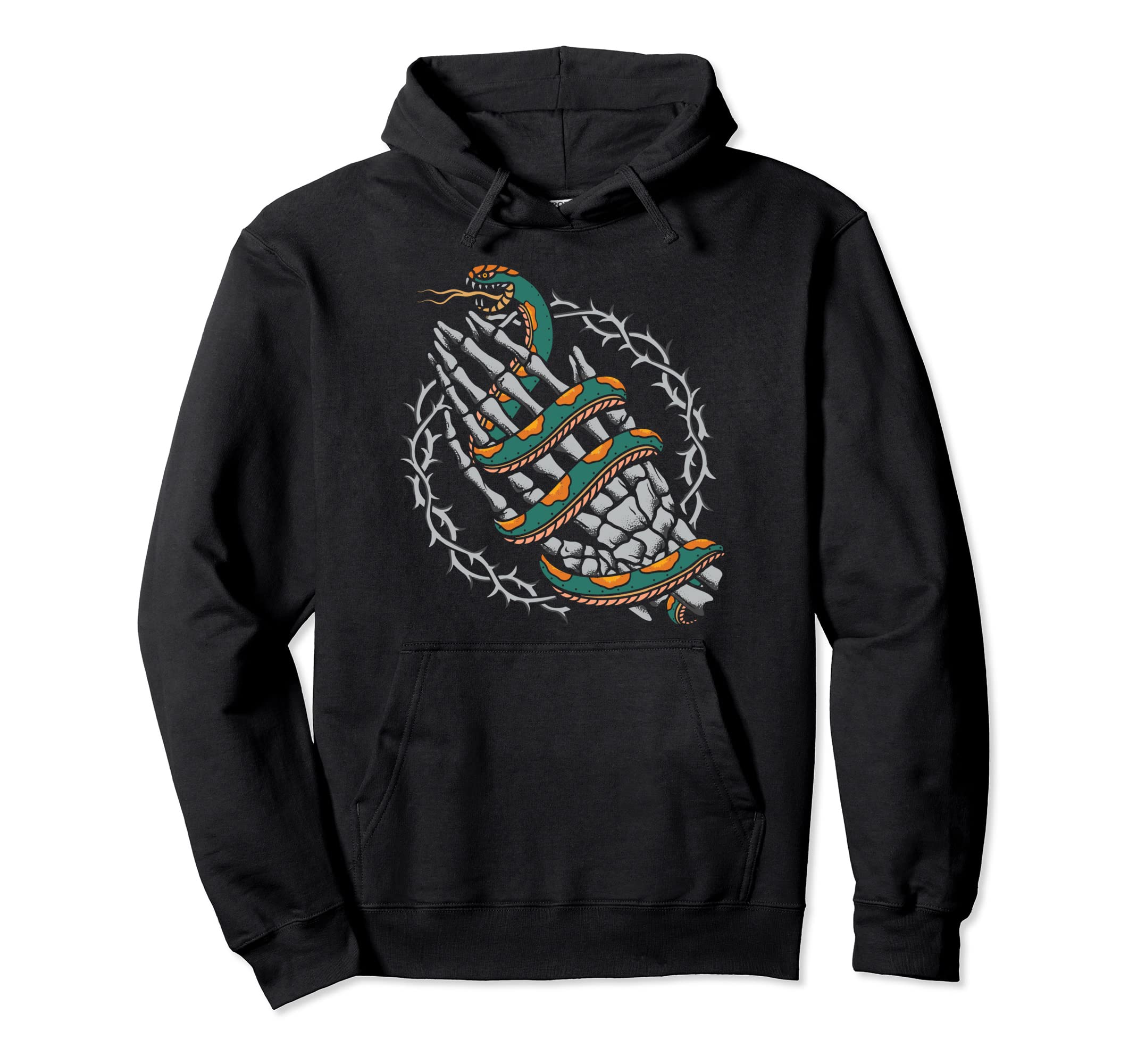 Praying Hands Old School Inked American Hoodie - Fun Novelty Design Unisex - T-Shirt, Sweatshirt, Hoodie