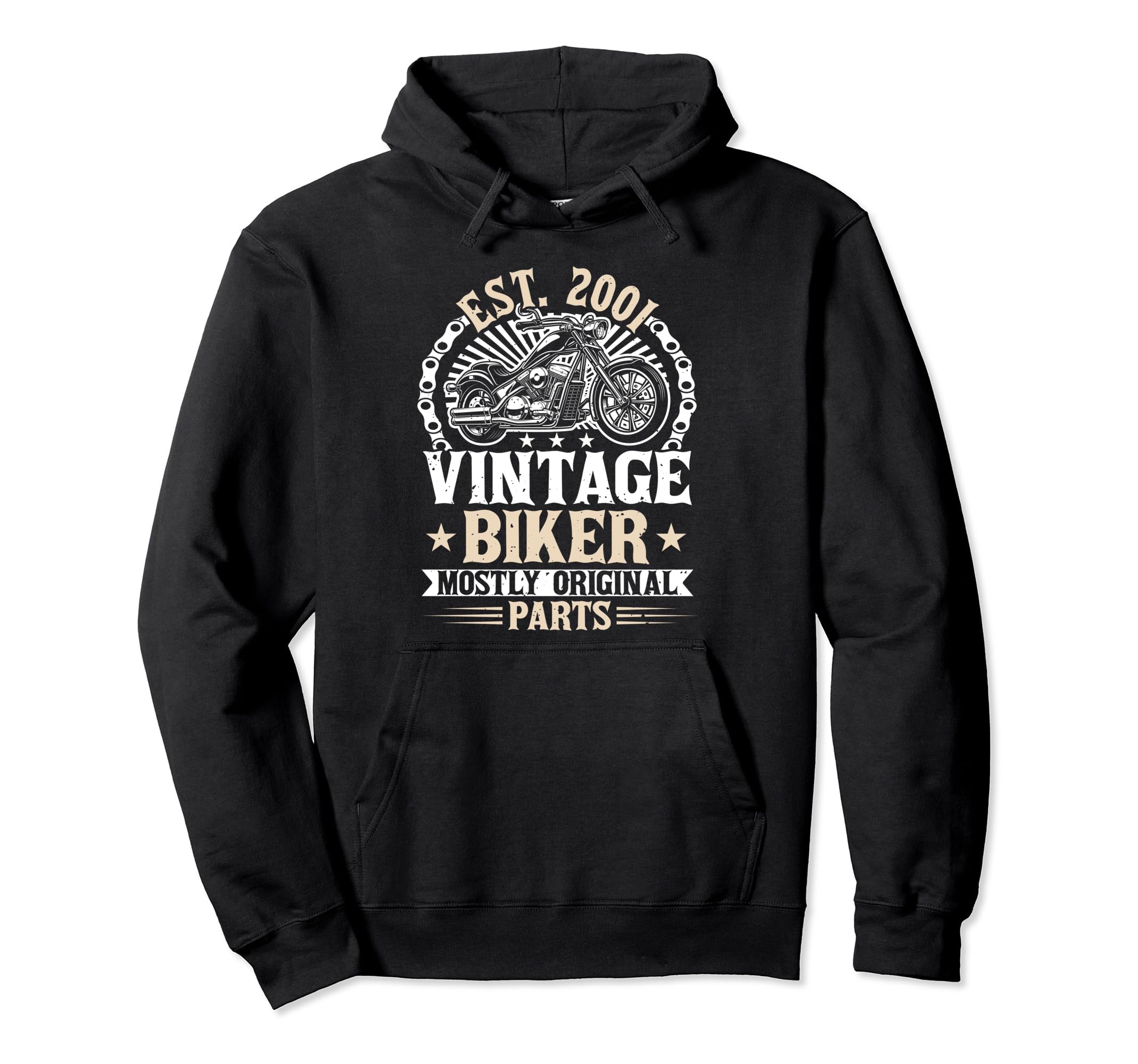 Motorcycle Biker Birthday Born 2001 2001 Hoodie - Unique Graphic Unisex - T-Shirt, Sweatshirt, Hoodie