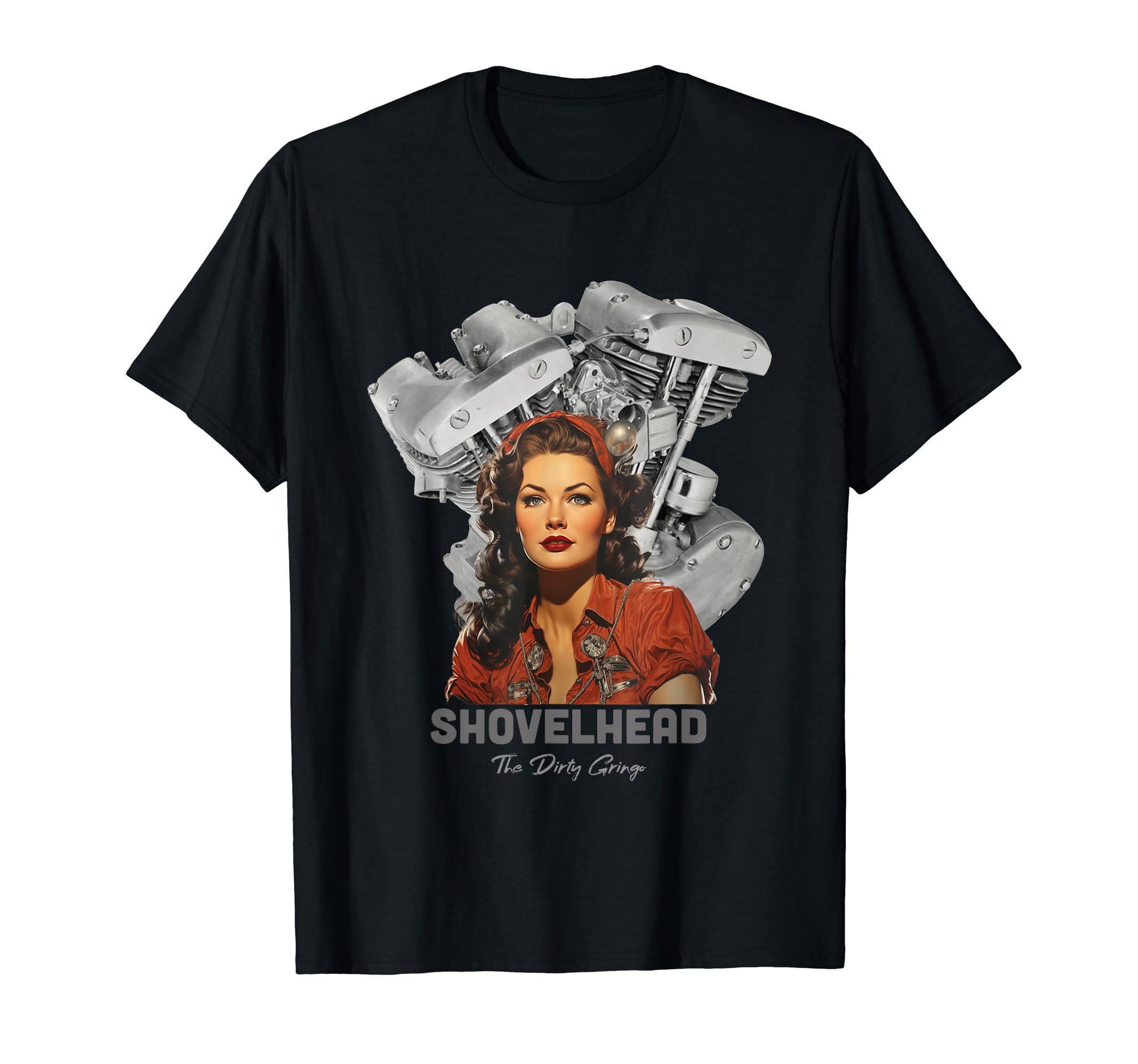 Hd Motorcycle Vtwin Shovelhead Engine T-Shirt - Graphic Print for Adults - T-Shirt, Sweatshirt, Hoodie