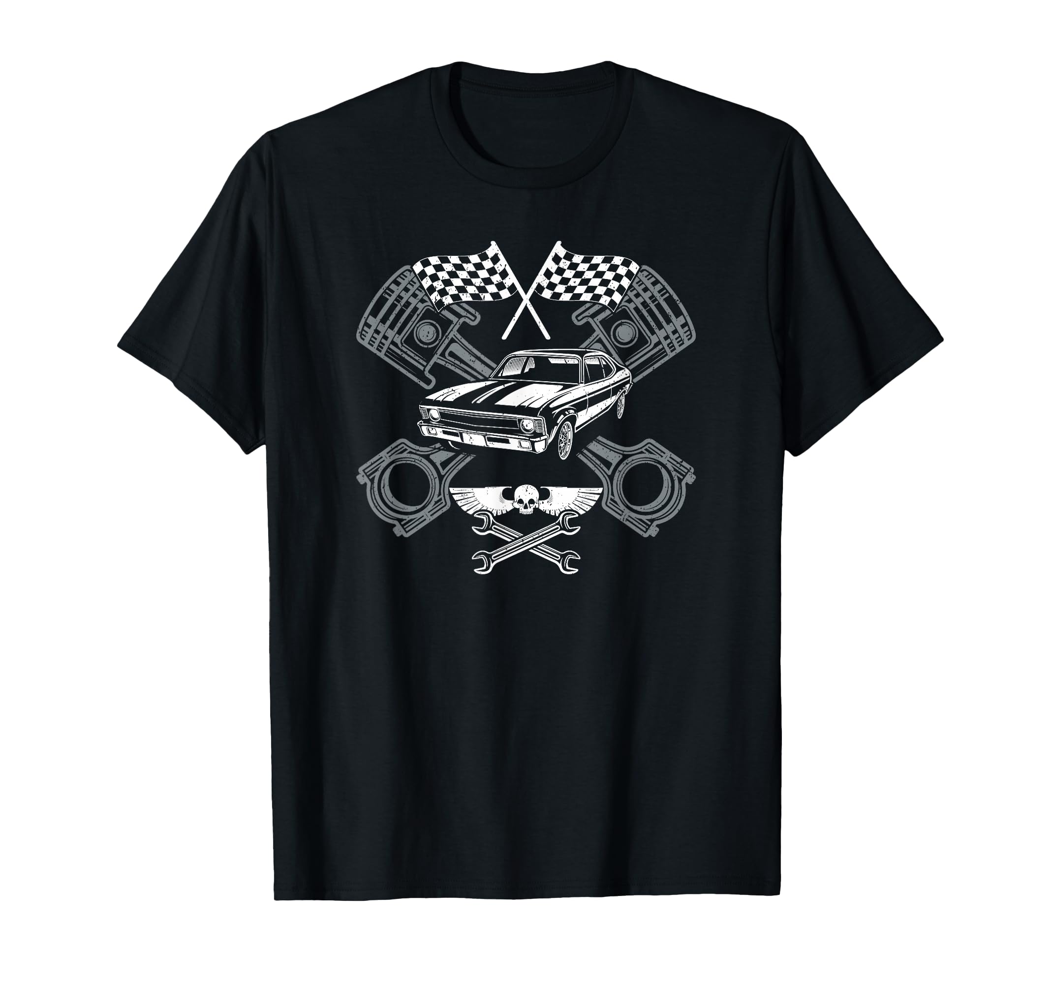 Distressed Muscle Car Modified Cars T-Shirt - Custom Art Print for Adults - T-Shirt, Sweatshirt, Hoodie