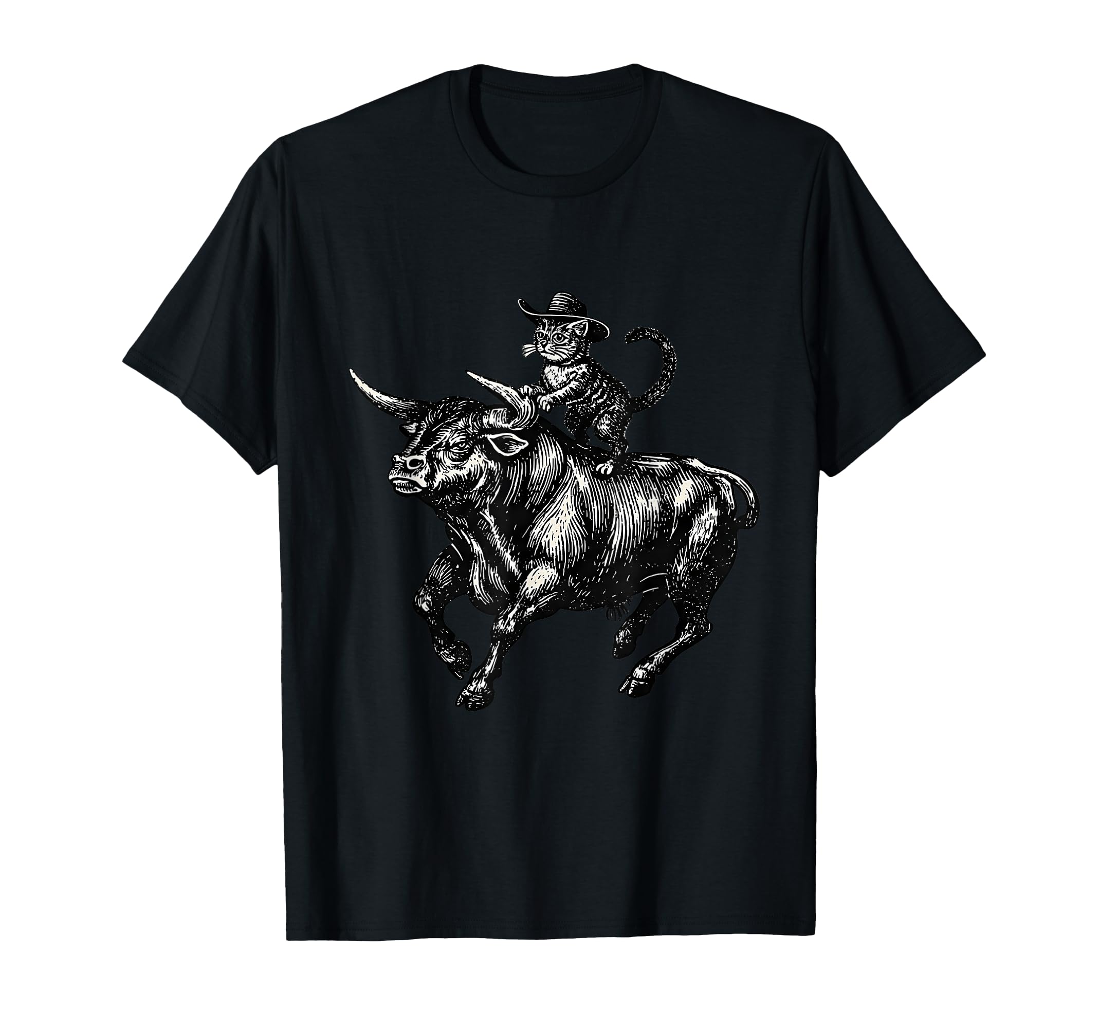 Country Western Cowgirl Funny Cowboy Cat T-Shirt - Graphic Print for Adults - T-Shirt, Sweatshirt, Hoodie