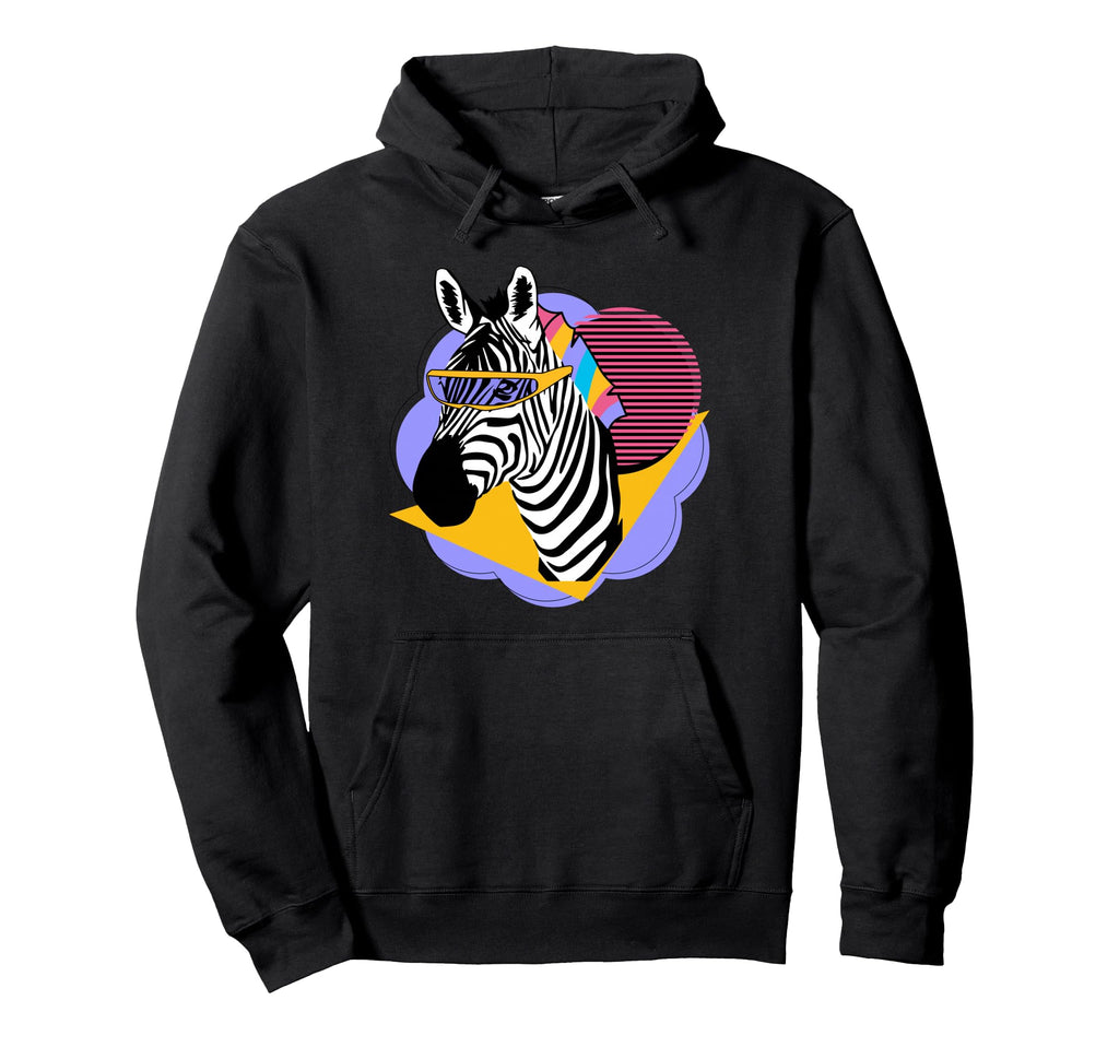 Zebra Sunglasses Synthwave 80S 90S Hoodie - Trendy Graphic Men Women - T-Shirt, Sweatshirt, Hoodie