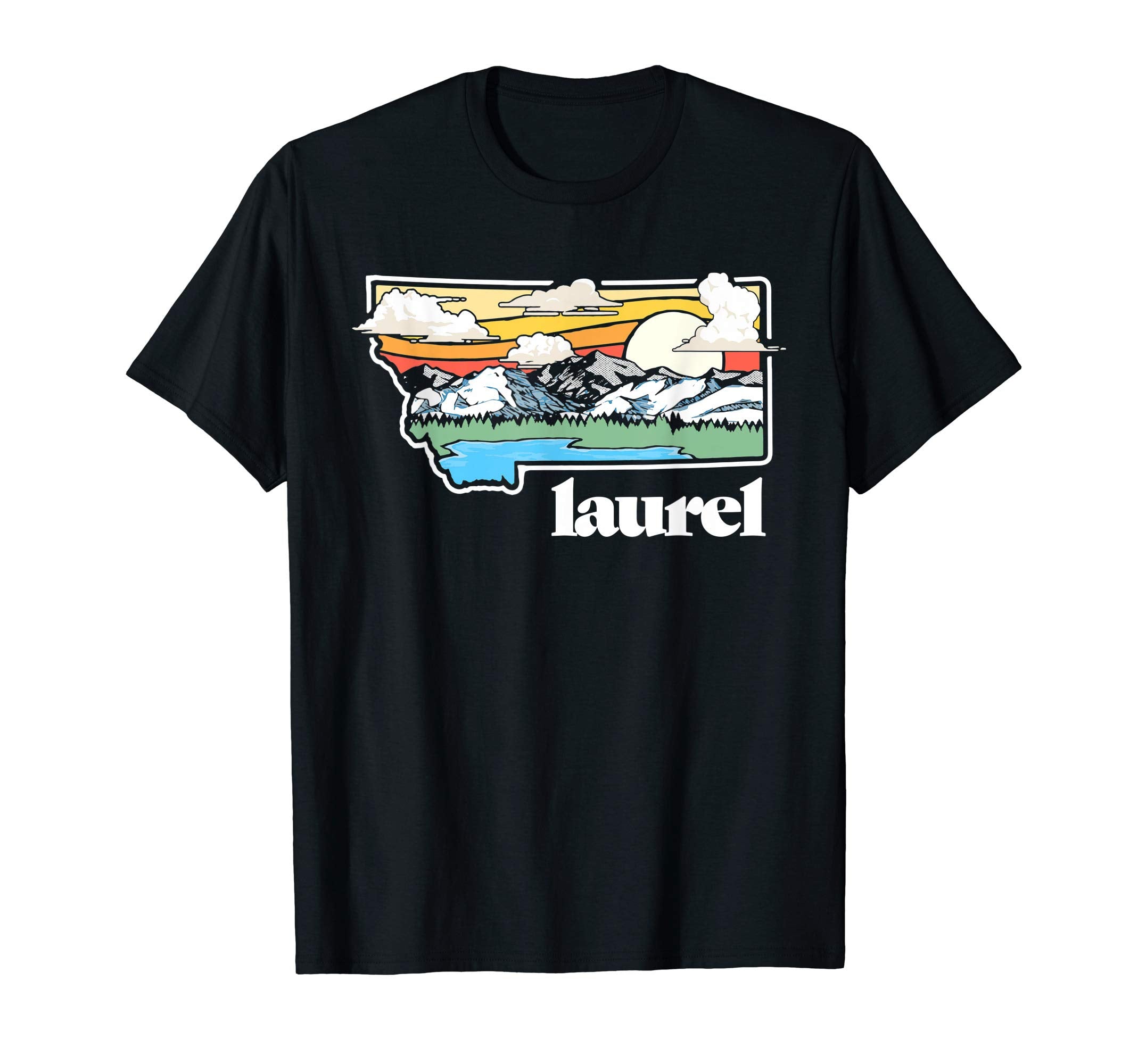 Laurel Montana Outdoors Mountains T-Shirt - Novelty Apparel Men Women - T-Shirt, Sweatshirt, Hoodie