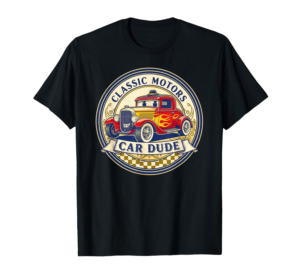 Motors Car Dude T-Shirt - Trendy Graphic for Adults - T-Shirt, Sweatshirt, Hoodie
