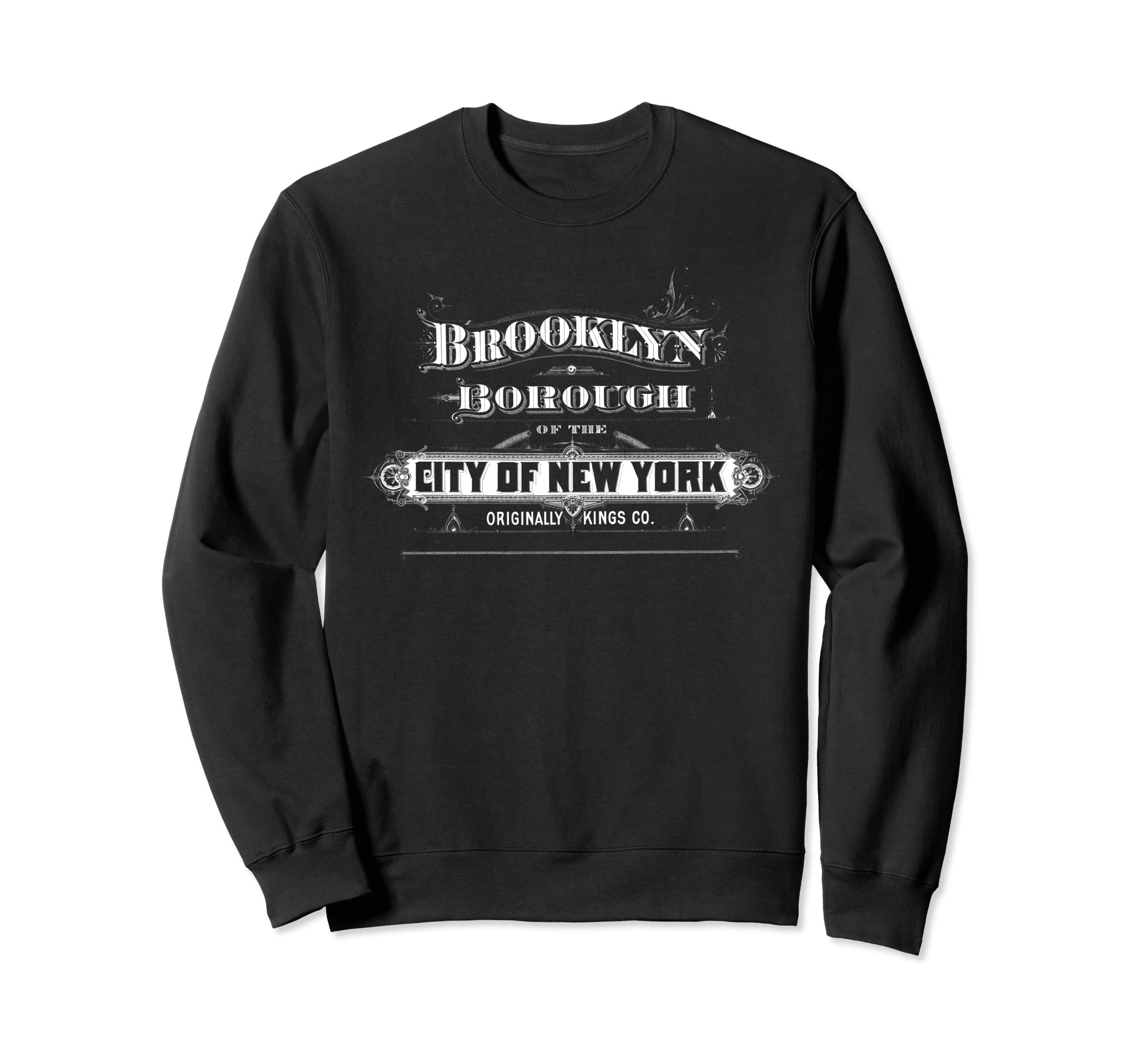 Brooklyn Typography Souvenir Sweatshirt - Novelty Apparel for Adults - T-Shirt, Sweatshirt, Hoodie