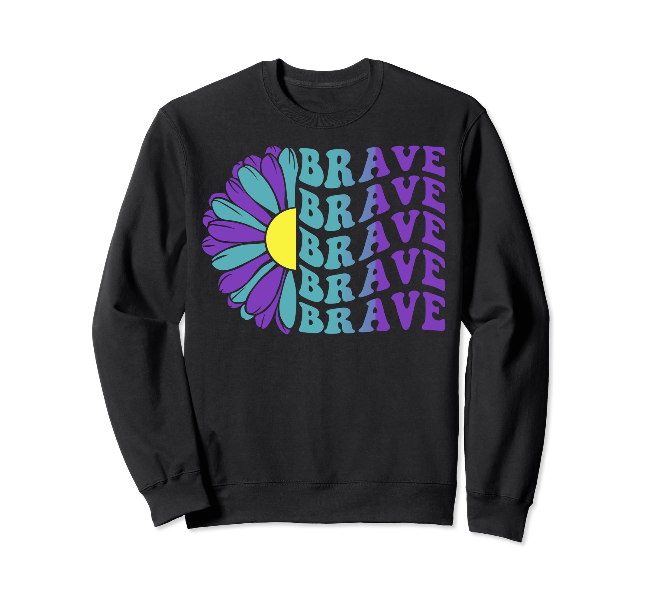 Brave Mental Health Awareness Sweatshirt - Minimalist Print Men Women - T-Shirt, Sweatshirt, Hoodie
