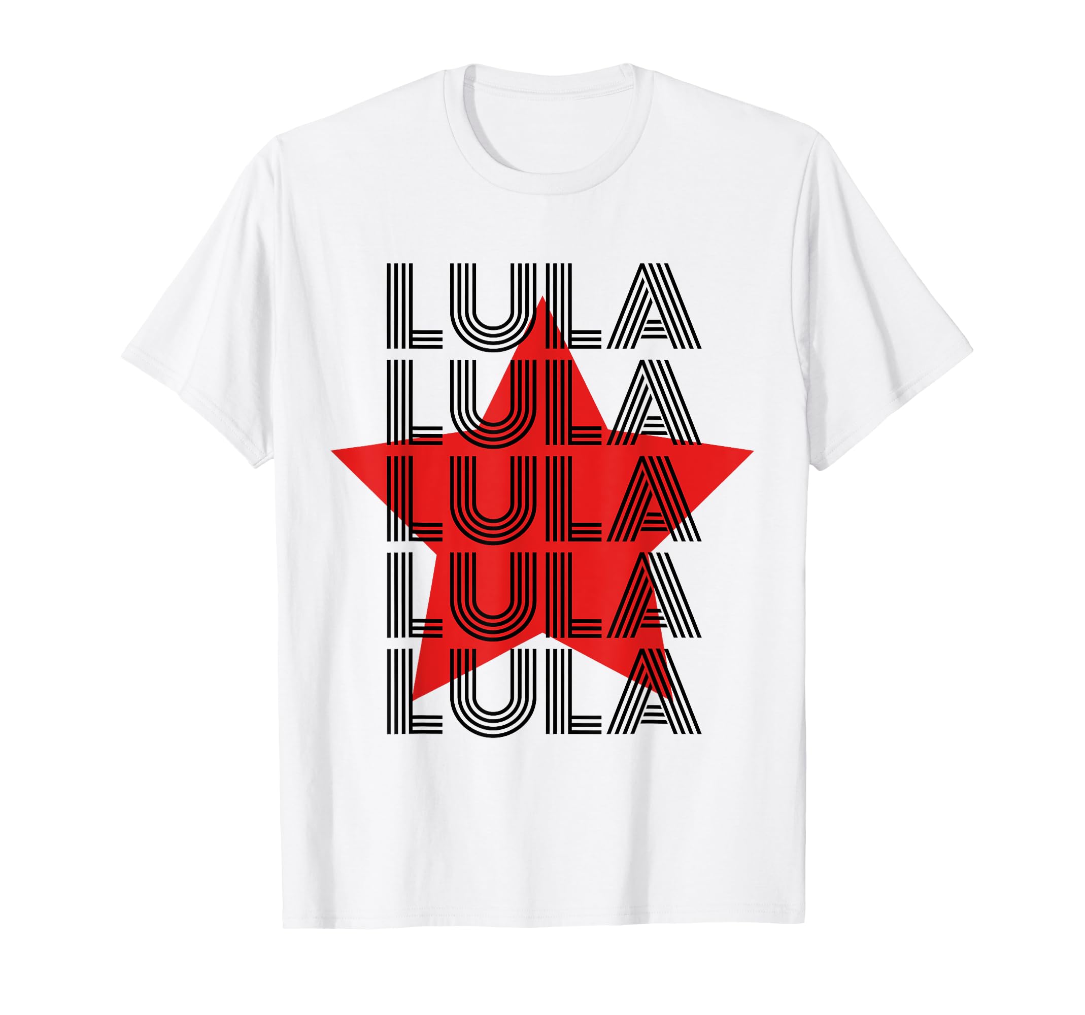 Lula 2022 President Brazil Typography T-Shirt - Minimalist Print Men Women - T-Shirt, Sweatshirt, Hoodie