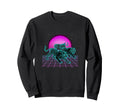 Three Running Tigers Retrowave Sweatshirt - Minimalist Print for Adults - T-Shirt, Sweatshirt, Hoodie
