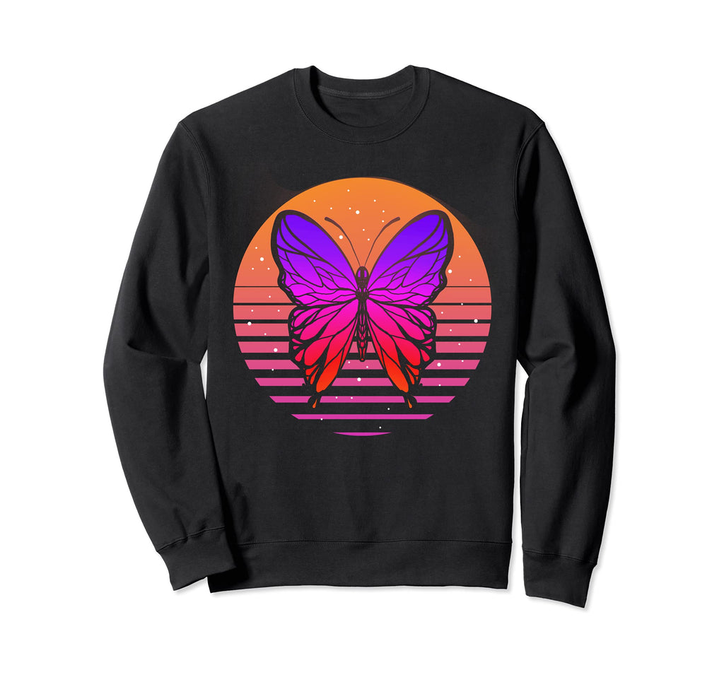 Butterfly Insect Animal Lover 80S Sweatshirt - Casual Everyday Wear Unisex - T-Shirt, Sweatshirt, Hoodie