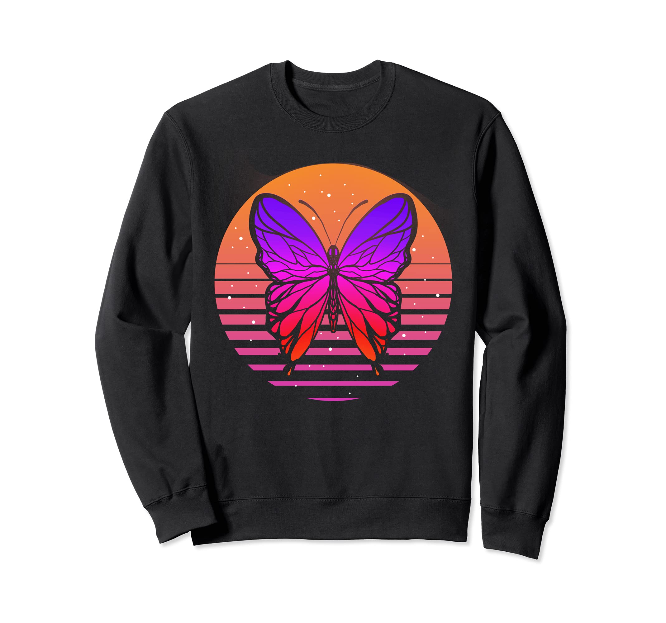 Butterfly Insect Animal Lover 80S Sweatshirt - Casual Everyday Wear Unisex - T-Shirt, Sweatshirt, Hoodie