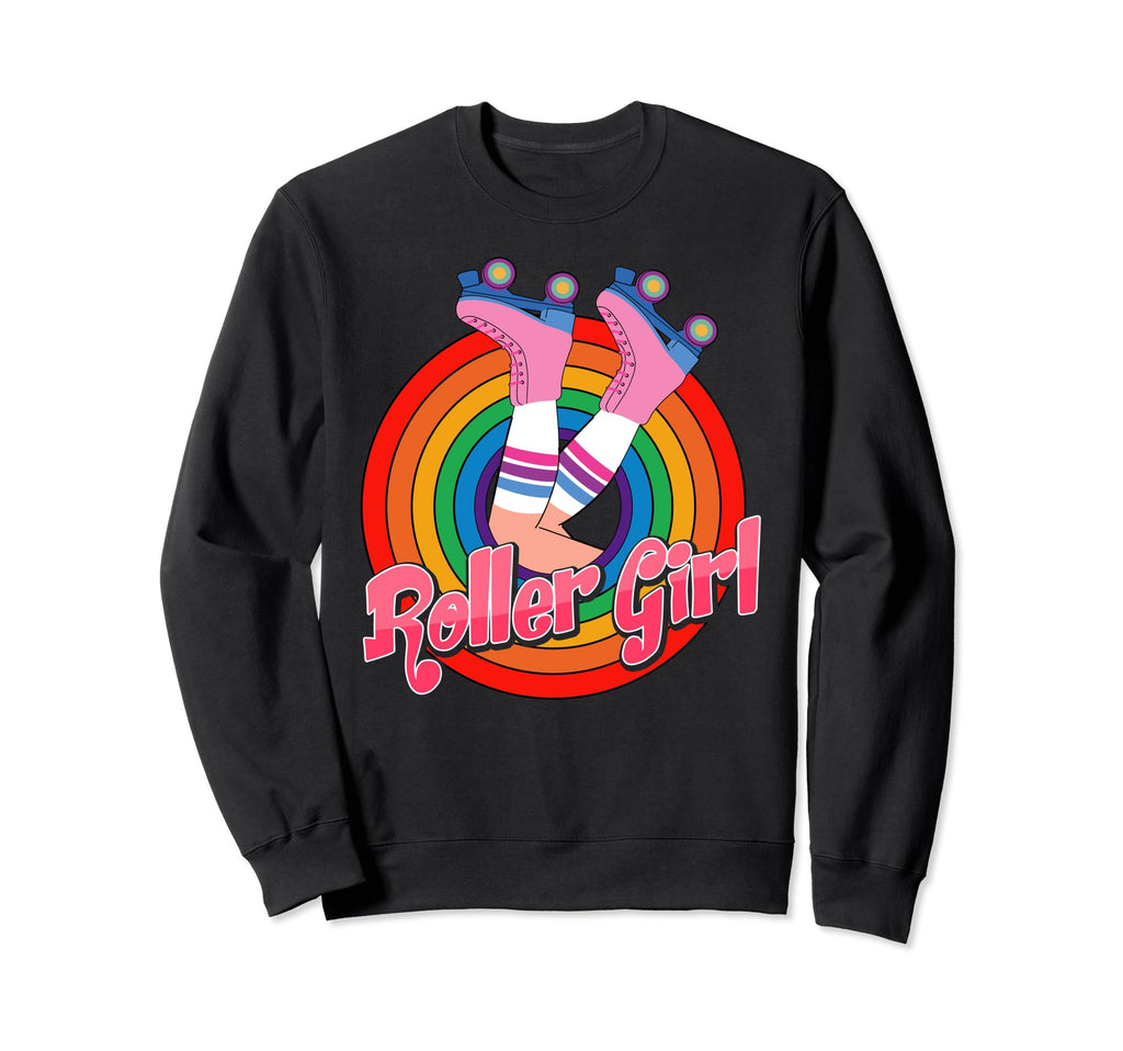 Roller Skater Skating 70S 80S Skates Sweatshirt - Unique Graphic for Adults - T-Shirt, Sweatshirt, Hoodie