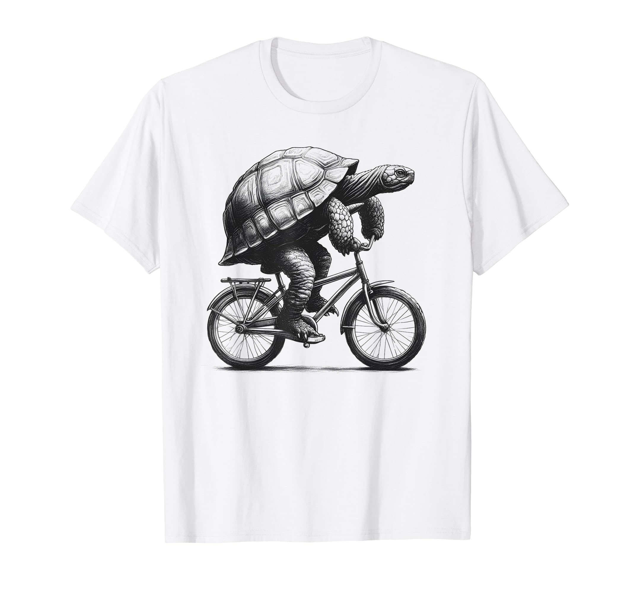 Turtle Riding Bike Biker Cycling T-Shirt - Aesthetic Graphic Men Women - T-Shirt, Sweatshirt, Hoodie