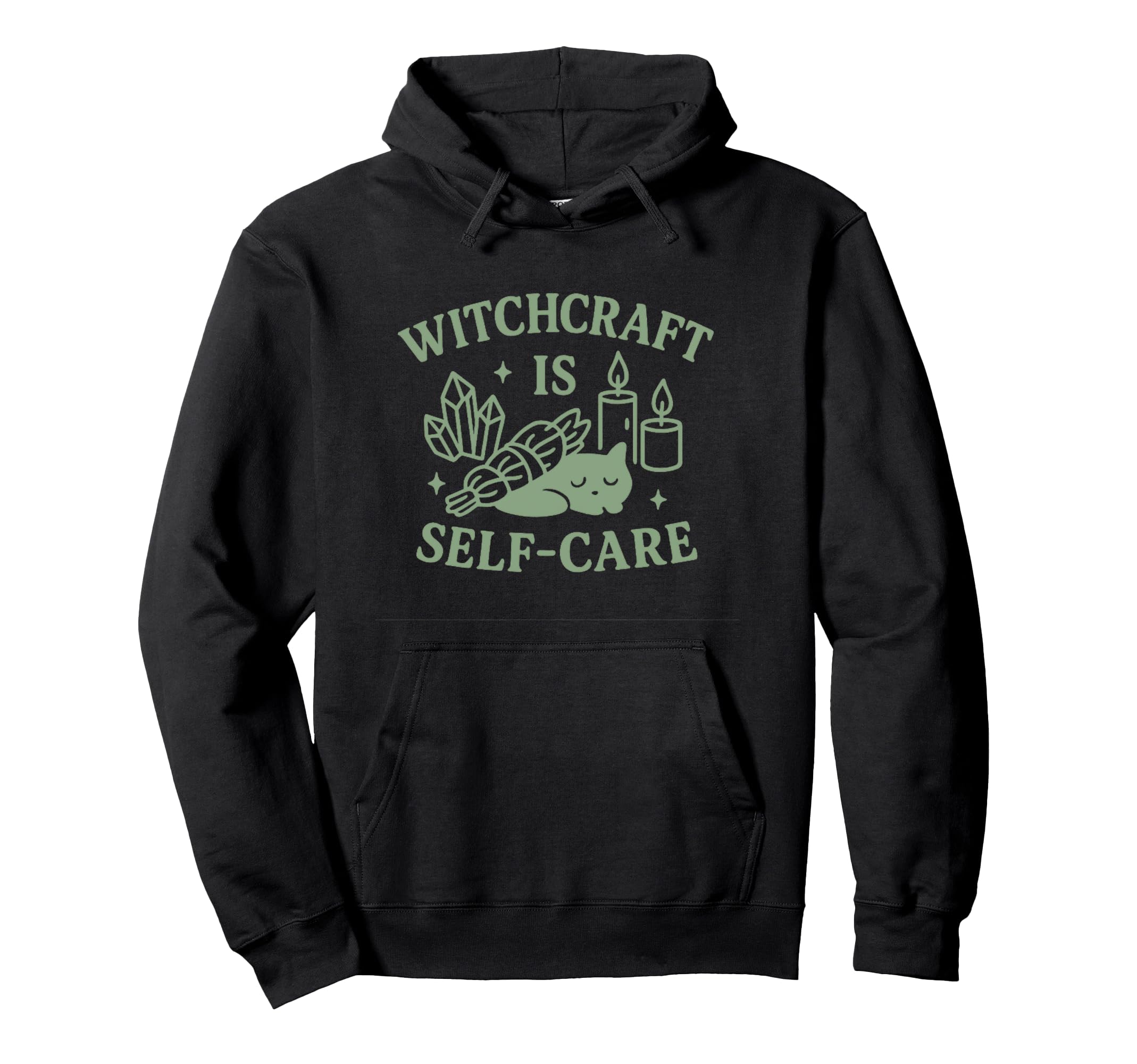 Witchcraft Is Self Care Funny Black Hoodie - Minimalist Print Men Women - T-Shirt, Sweatshirt, Hoodie