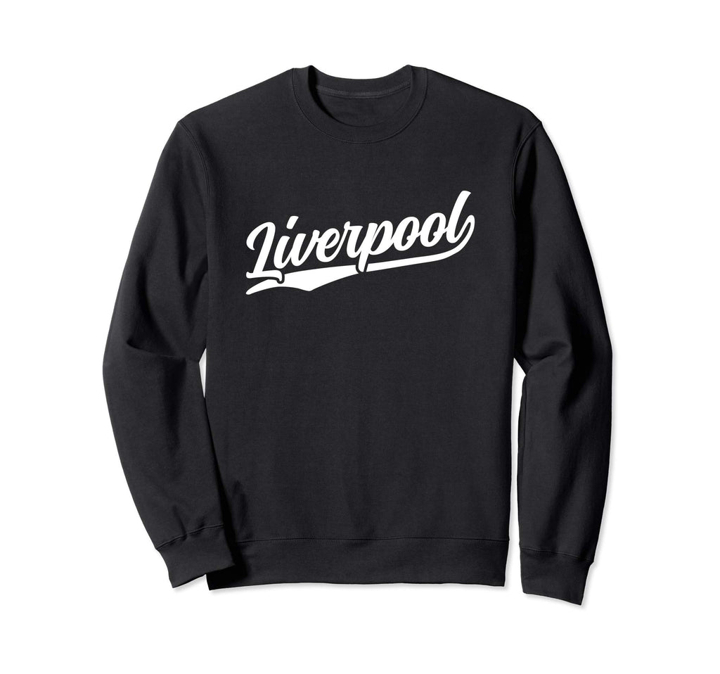 Liverpool England Cursive 1970S Sweatshirt - Aesthetic Graphic Men Women - T-Shirt, Sweatshirt, Hoodie
