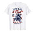 Round Island Florida Motorcycle T-Shirt - Minimalist Print for Adults - T-Shirt, Sweatshirt, Hoodie