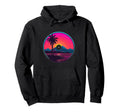 Palm Tree Vinyl Record Vaporwave Music Hoodie - Custom Art Print Unisex - T-Shirt, Sweatshirt, Hoodie