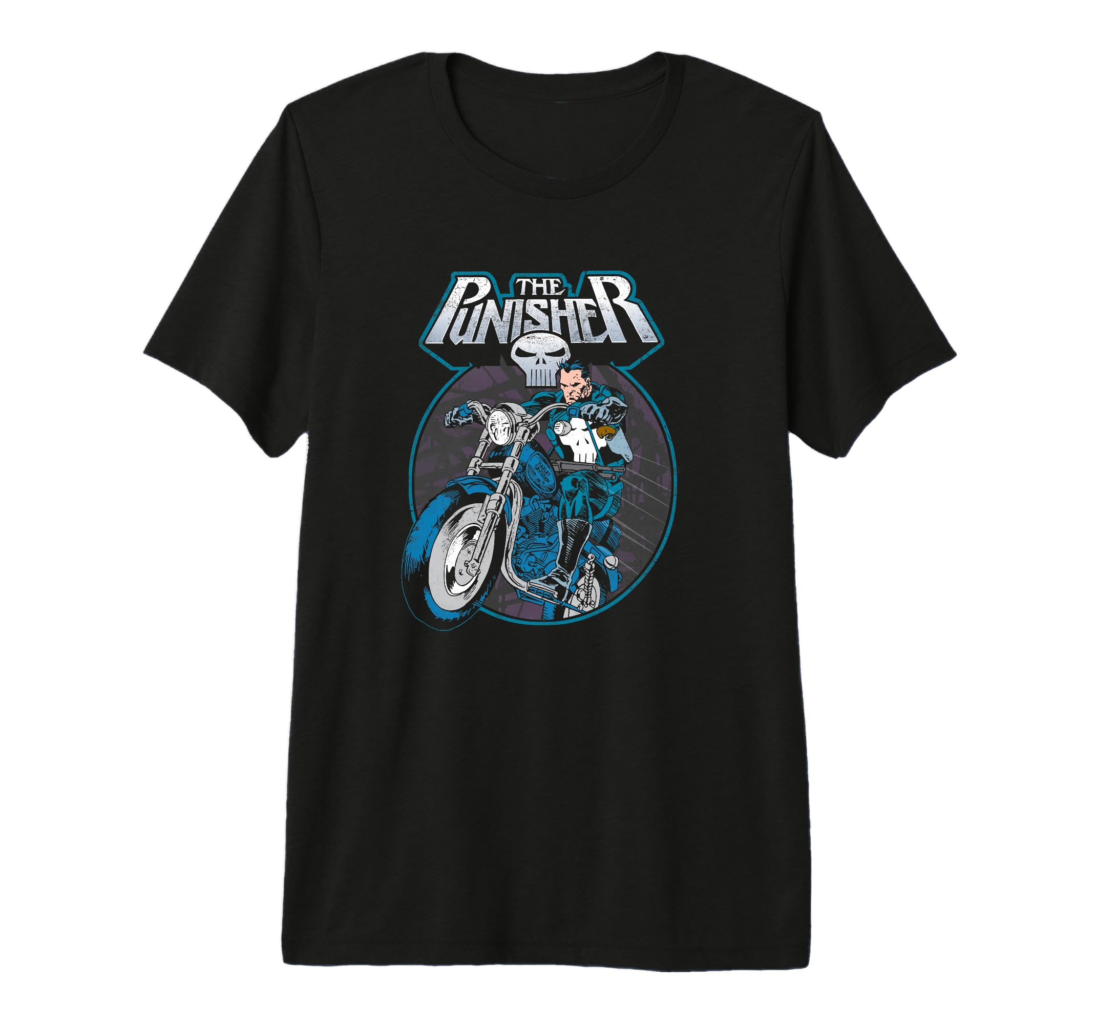 Marvel Punisher Frank Riding Motorcycle T-Shirt - Custom Art Print Unisex - T-Shirt, Sweatshirt, Hoodie