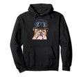 Funny Motorcycle Helmet Bulldog Hoodie - Fun Novelty Design Men Women - T-Shirt, Sweatshirt, Hoodie