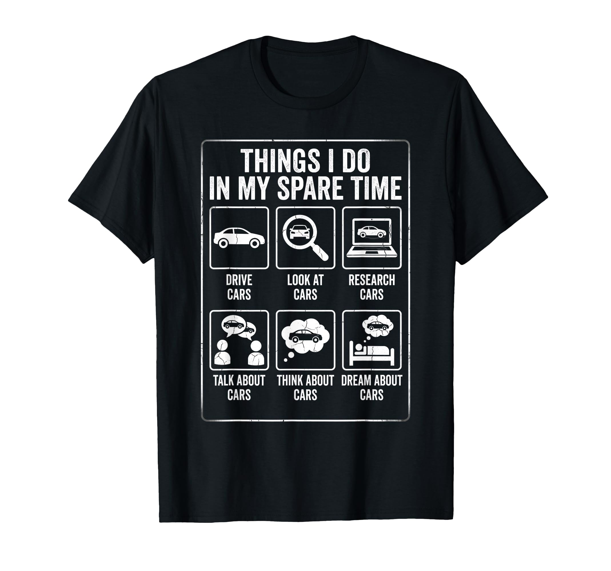 Things I Do My Spare Time Car T-Shirt - Trendy Graphic for Adults - T-Shirt, Sweatshirt, Hoodie