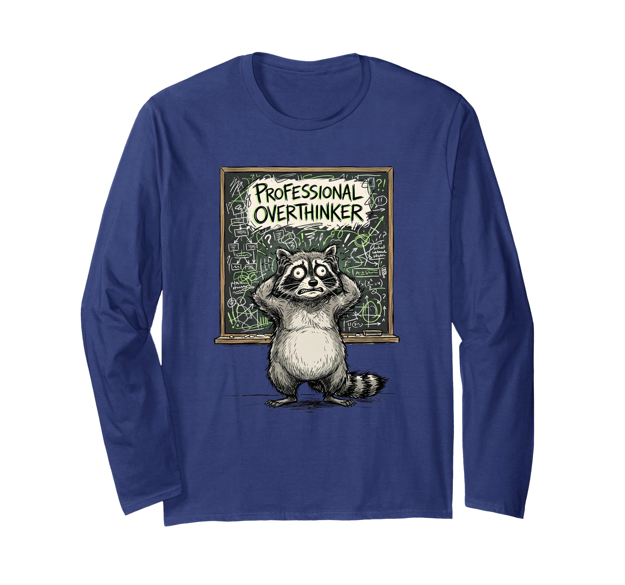 Professional Overthinker Funny Raccoon T-Shirt - Trendy Graphic Men Women - T-Shirt, Sweatshirt, Hoodie