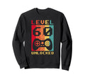 Level 60 Unlocked Gamer Controller Sweatshirt - Unique Graphic Men Women - T-Shirt, Sweatshirt, Hoodie