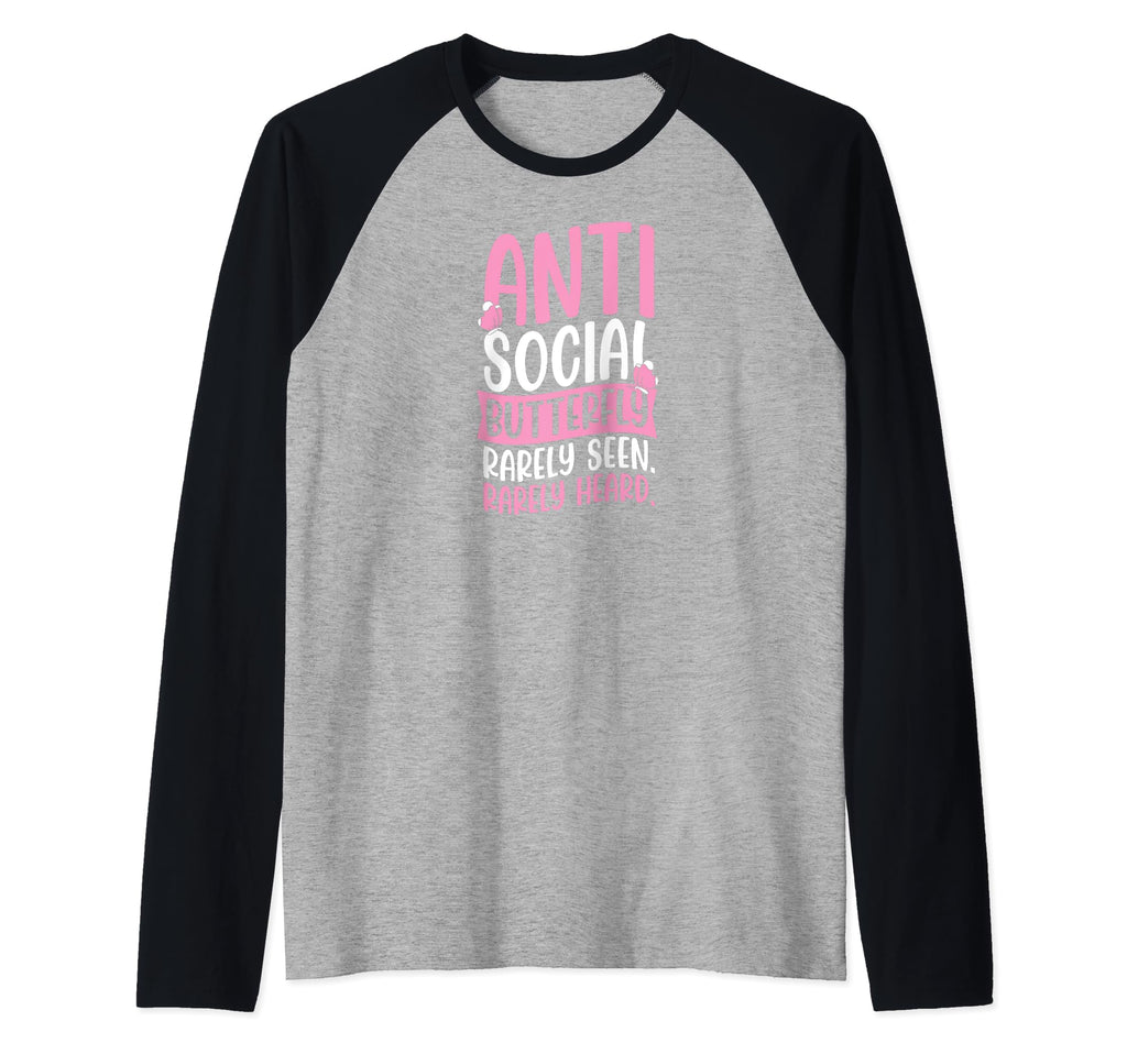 Antisocial Butterfly Rarely Seen T-Shirt - Minimalist Print for Adults - T-Shirt, Sweatshirt, Hoodie