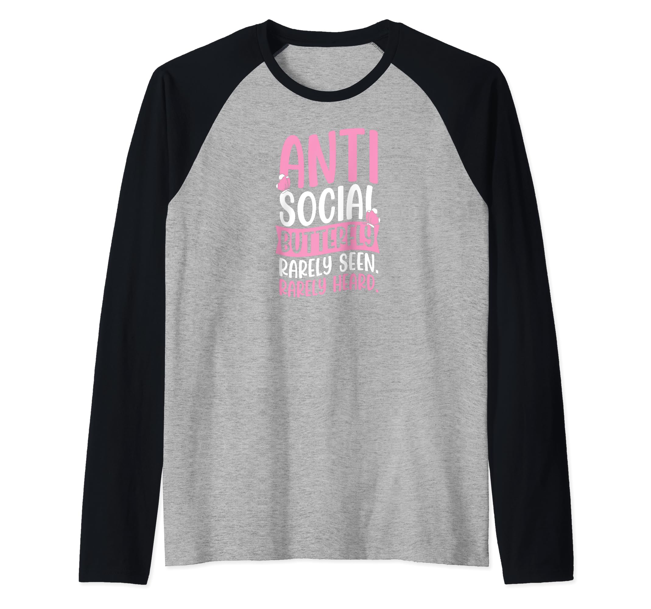 Antisocial Butterfly Rarely Seen T-Shirt - Minimalist Print for Adults - T-Shirt, Sweatshirt, Hoodie