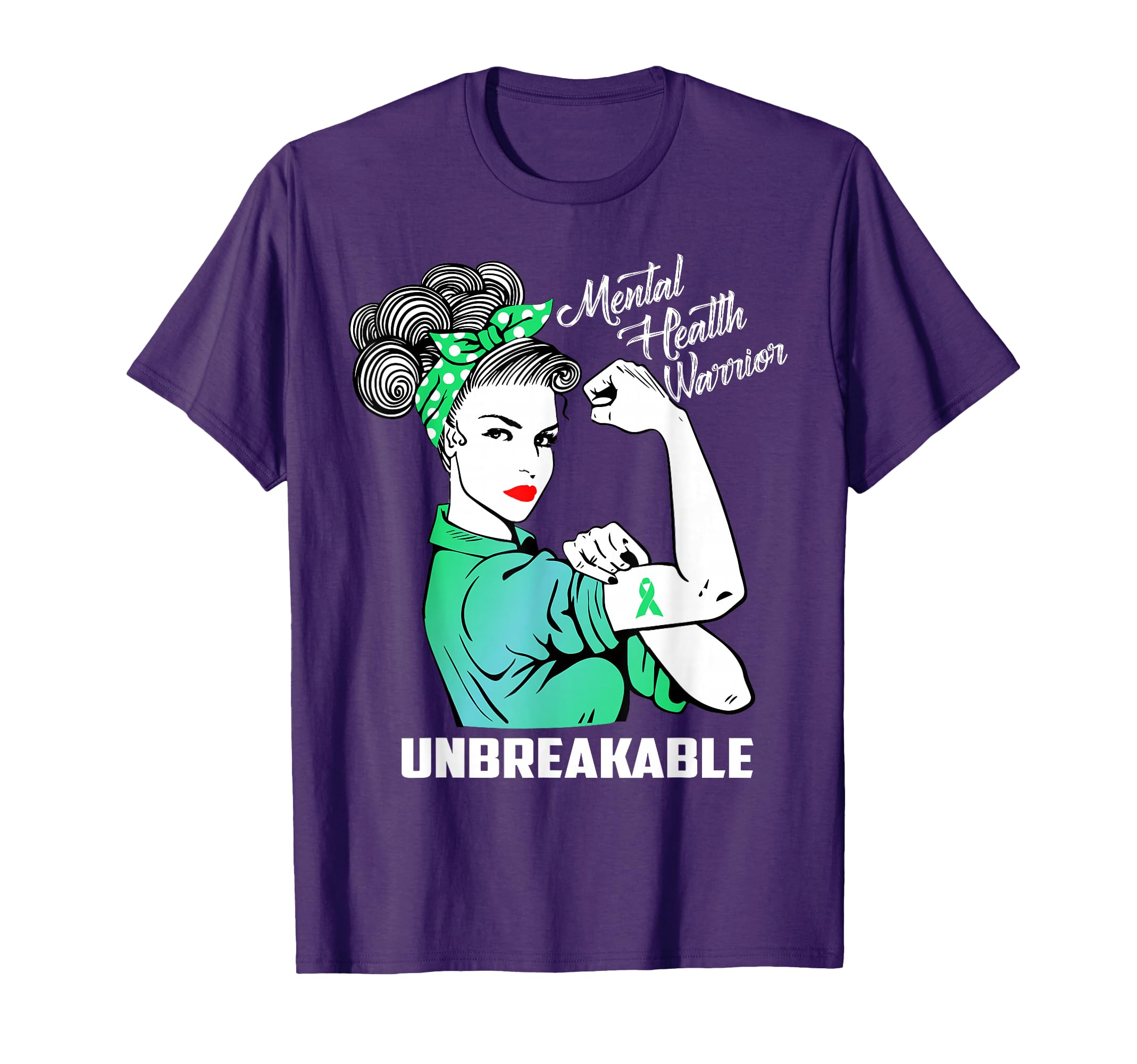 Mental Health Warrior Unbreakable T-Shirt - Unique Graphic Unisex - T-Shirt, Sweatshirt, Hoodie