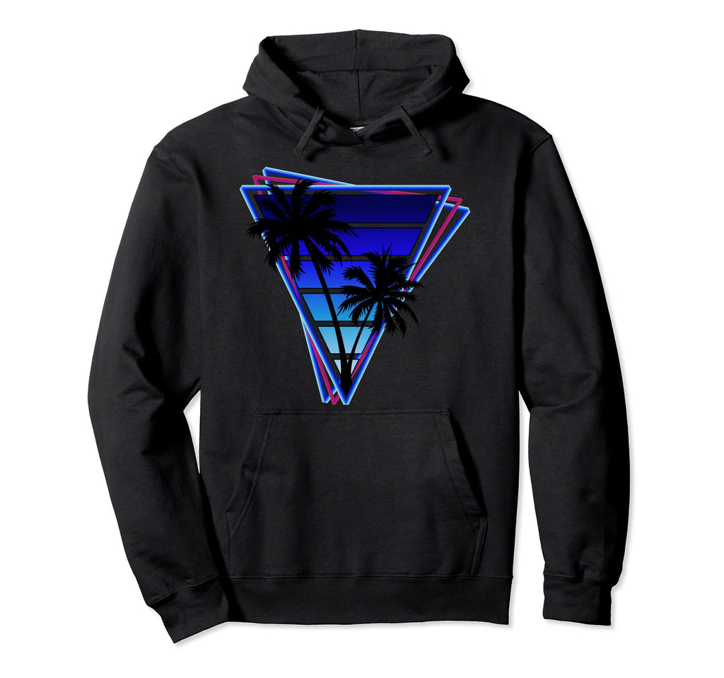 Synthwave Triangle Hoodie - Novelty Apparel Men Women - T-Shirt, Sweatshirt, Hoodie