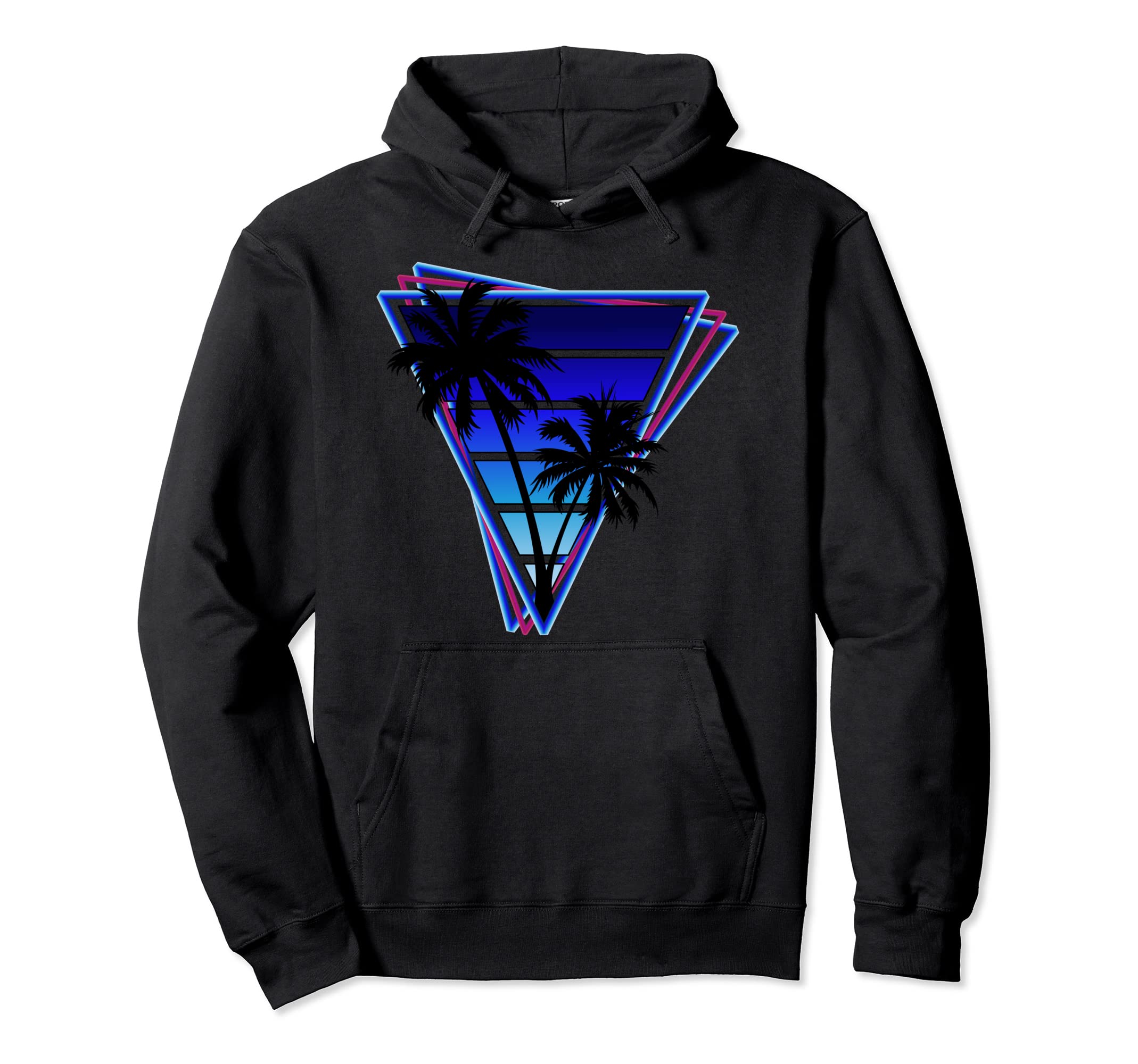 Synthwave Triangle Hoodie - Novelty Apparel Men Women - T-Shirt, Sweatshirt, Hoodie