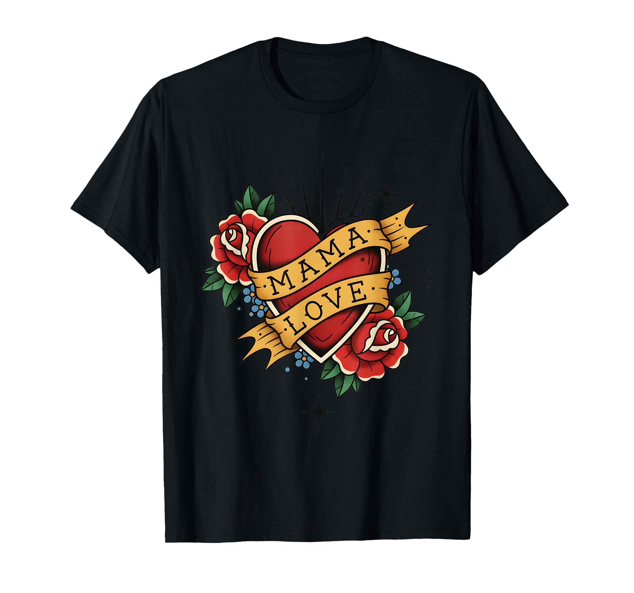 Mama Love Traditional Flash Tattoo T-Shirt - Novelty Apparel Unisex - T-Shirt, Sweatshirt, Hoodie