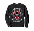 Biker Born February Motorcycle Sweatshirt - Custom Art Print Unisex - T-Shirt, Sweatshirt, Hoodie
