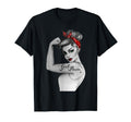 Power Pin Up Feminist Rosietheriveter T-Shirt - Novelty Apparel for Adults - T-Shirt, Sweatshirt, Hoodie