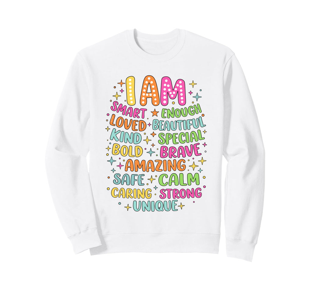 I Am Daily Affirmation Colorful Sweatshirt - Novelty Apparel for Adults - T-Shirt, Sweatshirt, Hoodie