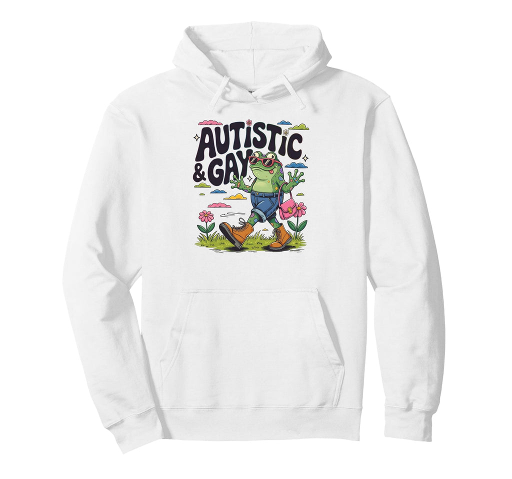 Autistic Gay Frog Love Is Love Lgbtq Hoodie - Minimalist Print Unisex - T-Shirt, Sweatshirt, Hoodie