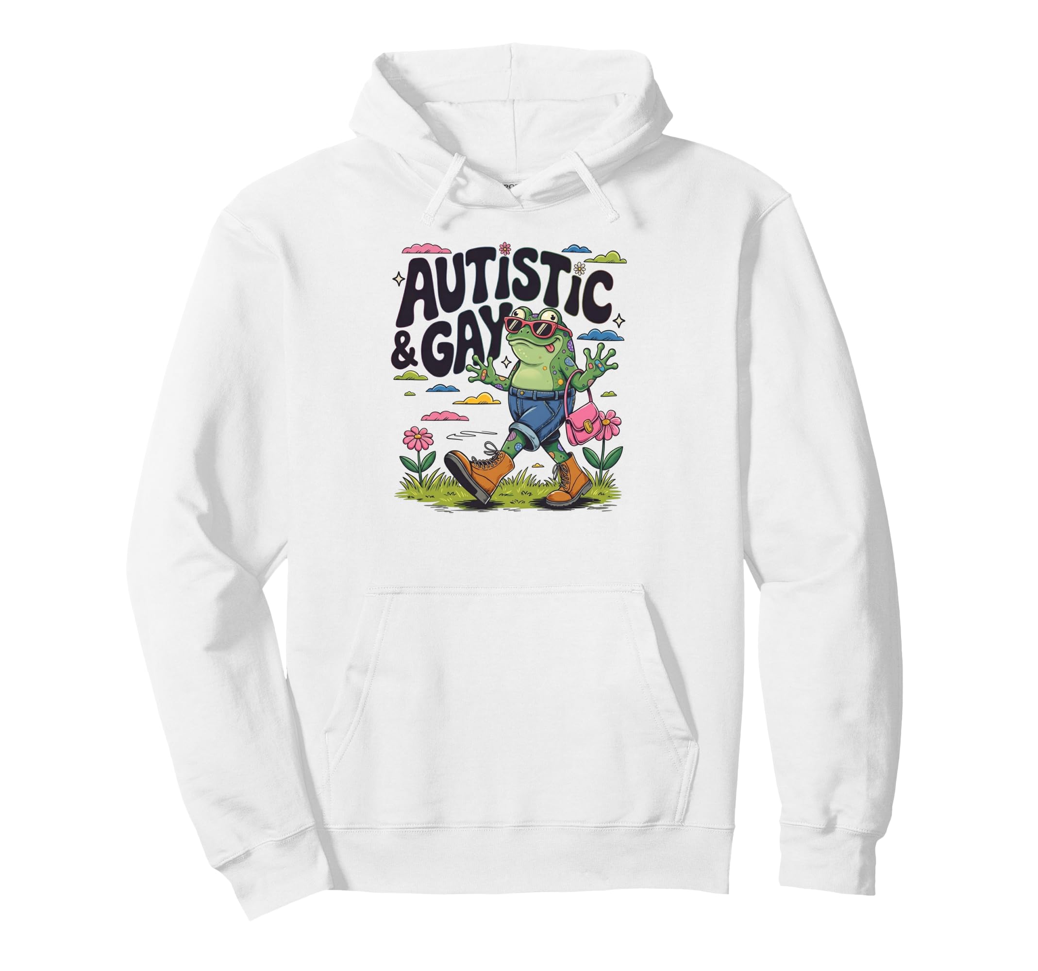 Autistic Gay Frog Love Is Love Lgbtq Hoodie - Minimalist Print Unisex - T-Shirt, Sweatshirt, Hoodie
