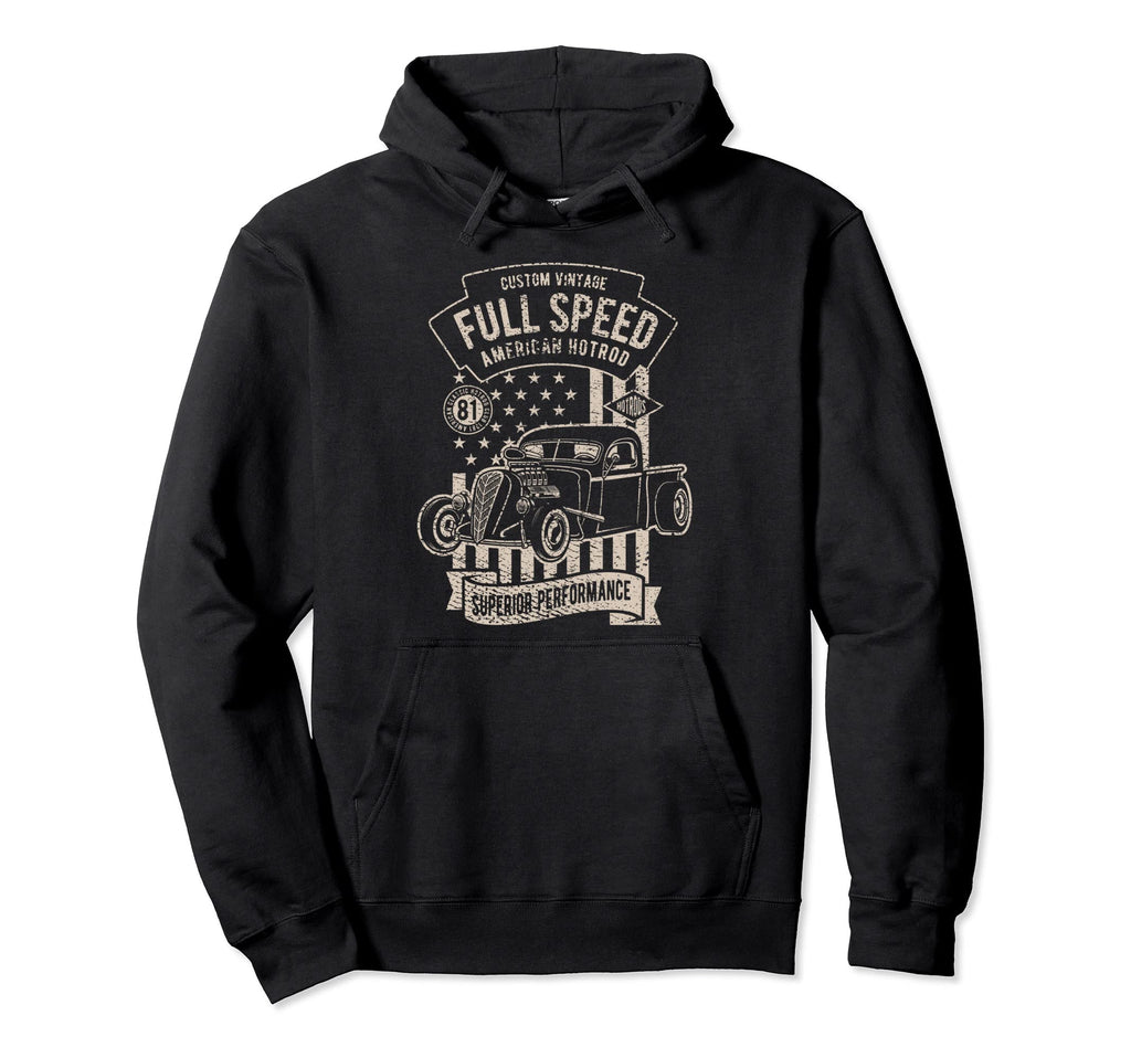 Hot Rod Garage Car Hoodie - Fun Novelty Design Men Women - T-Shirt, Sweatshirt, Hoodie