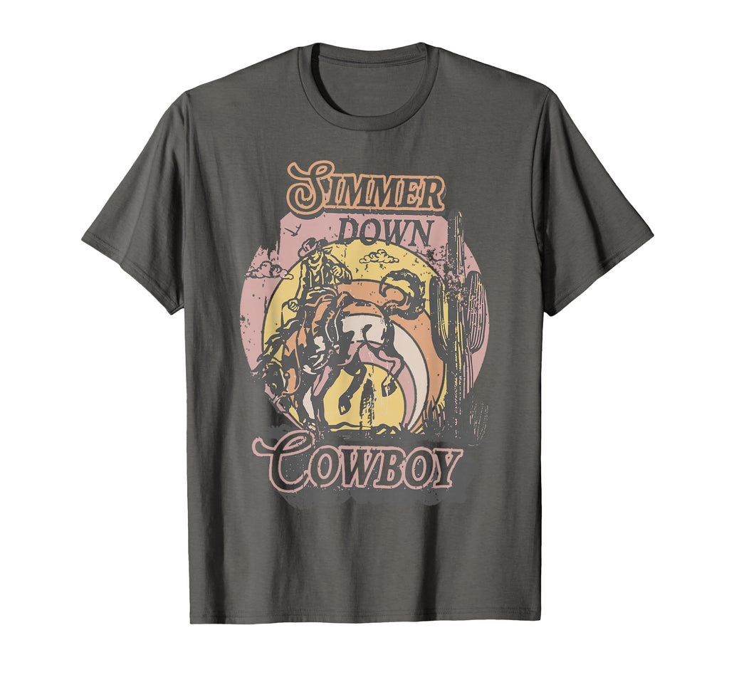 Simmer Summer Down Cowboy T-Shirt - Casual Everyday Wear for Adults - T-Shirt, Sweatshirt, Hoodie
