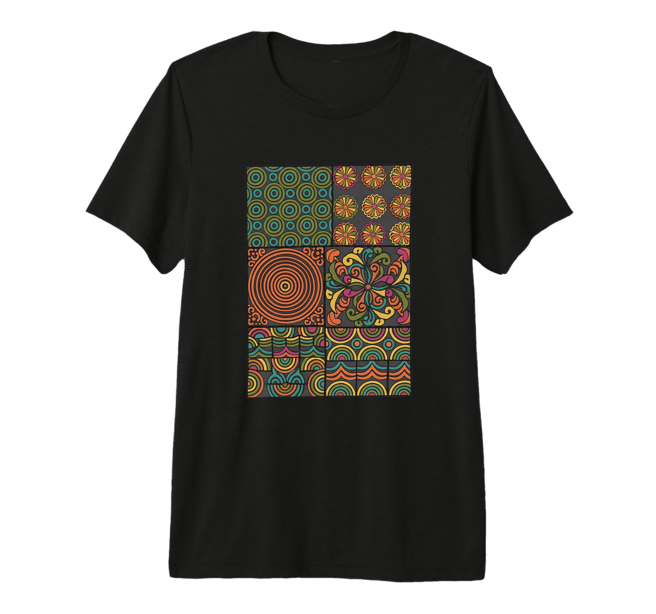 Floral Geometric Nature Pattern T-Shirt - Casual Everyday Wear Men Women - T-Shirt, Sweatshirt, Hoodie