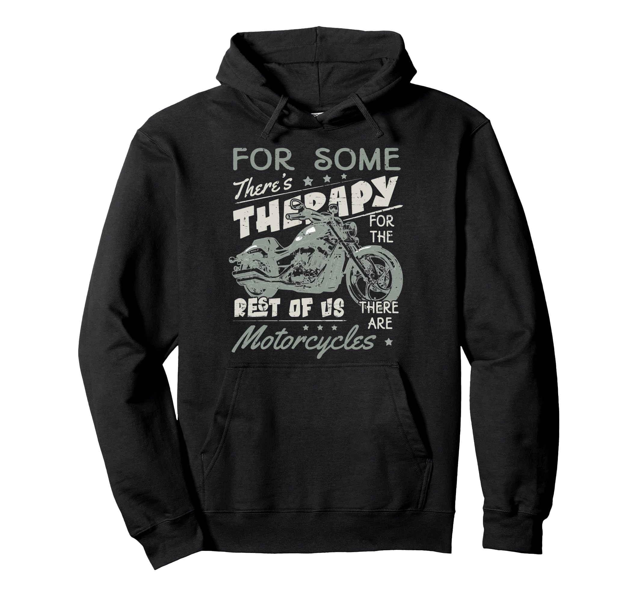 Some Theres Therapy Biker Riding Hoodie - Aesthetic Graphic Men Women - T-Shirt, Sweatshirt, Hoodie