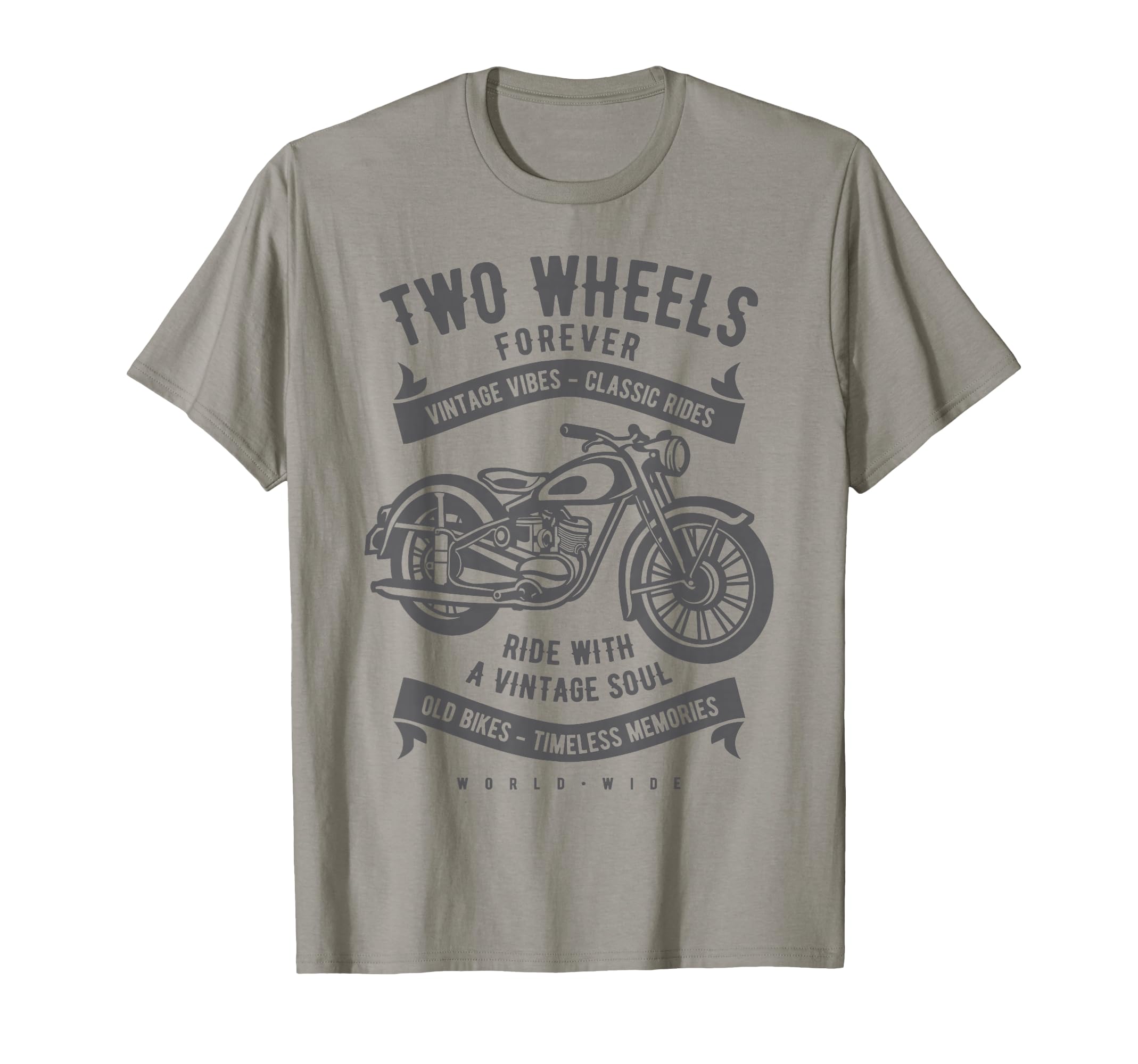 Two Wheels Forever Motorcycle T-Shirt - Unique Graphic Men Women - T-Shirt, Sweatshirt, Hoodie