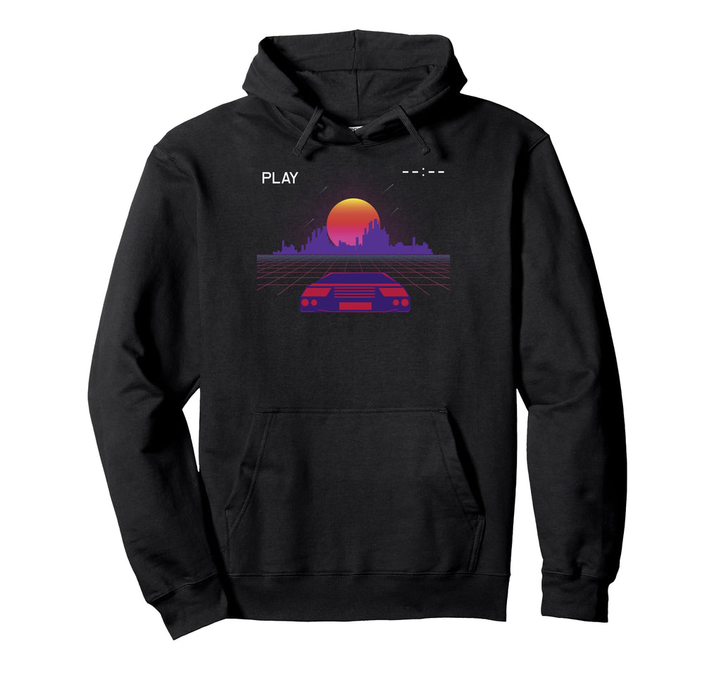 Synthwave Game Fast Car Gift Hoodie - Aesthetic Graphic Unisex - T-Shirt, Sweatshirt, Hoodie