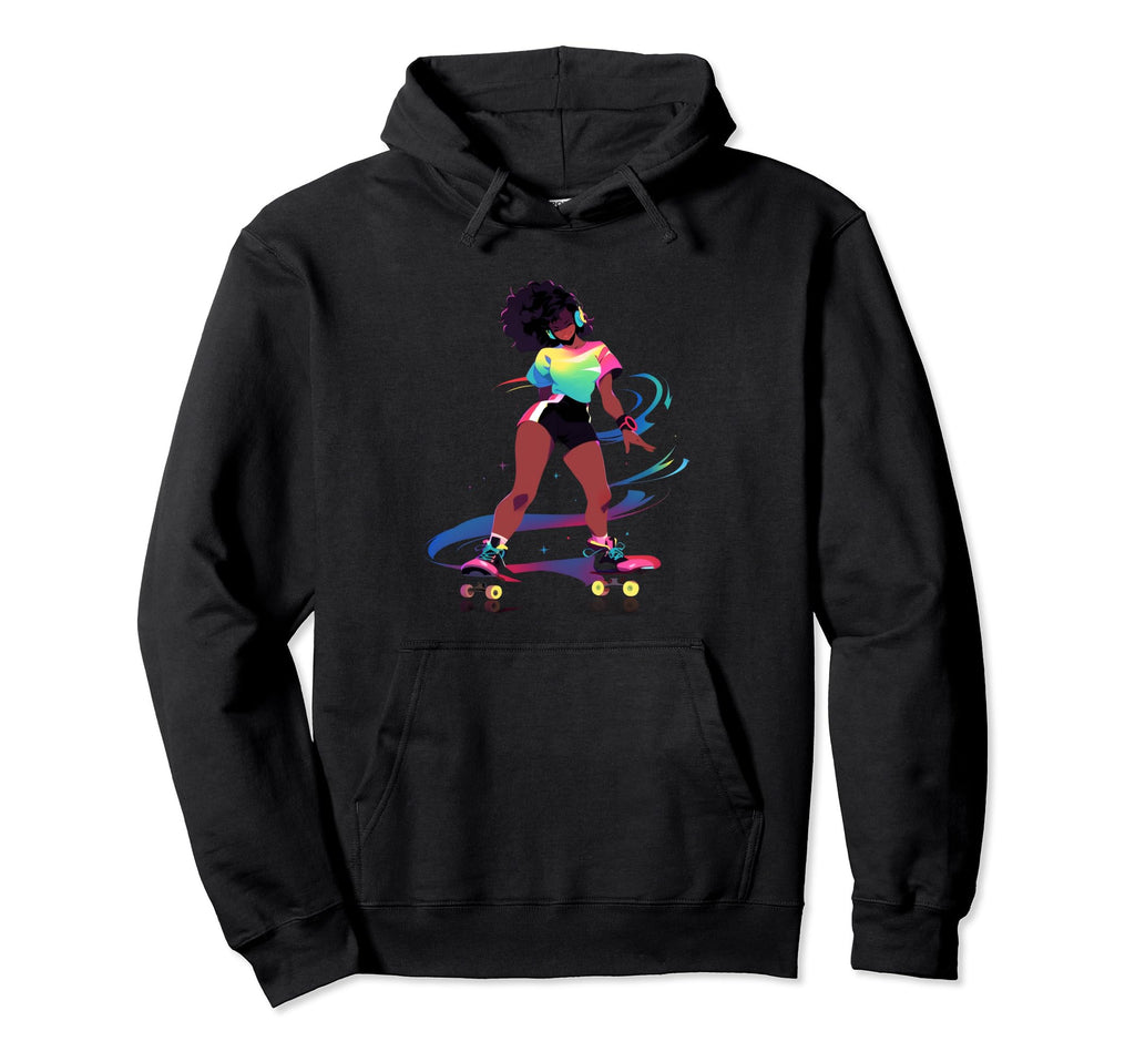 Roller Skating Roller Skater Disco 70S Hoodie - Minimalist Print Men Women - T-Shirt, Sweatshirt, Hoodie