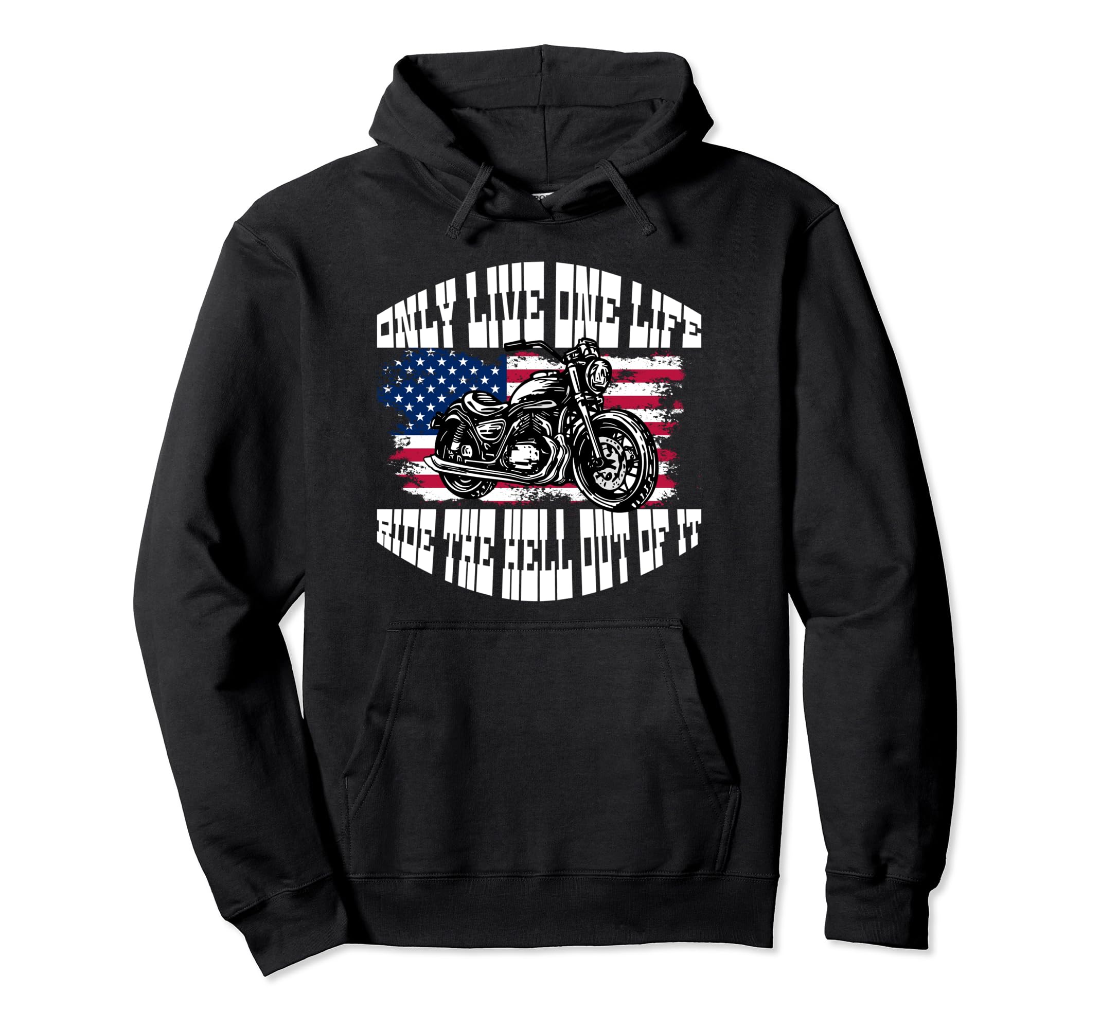 Motorcycle Biker Hoodie - Minimalist Print for Adults - T-Shirt, Sweatshirt, Hoodie